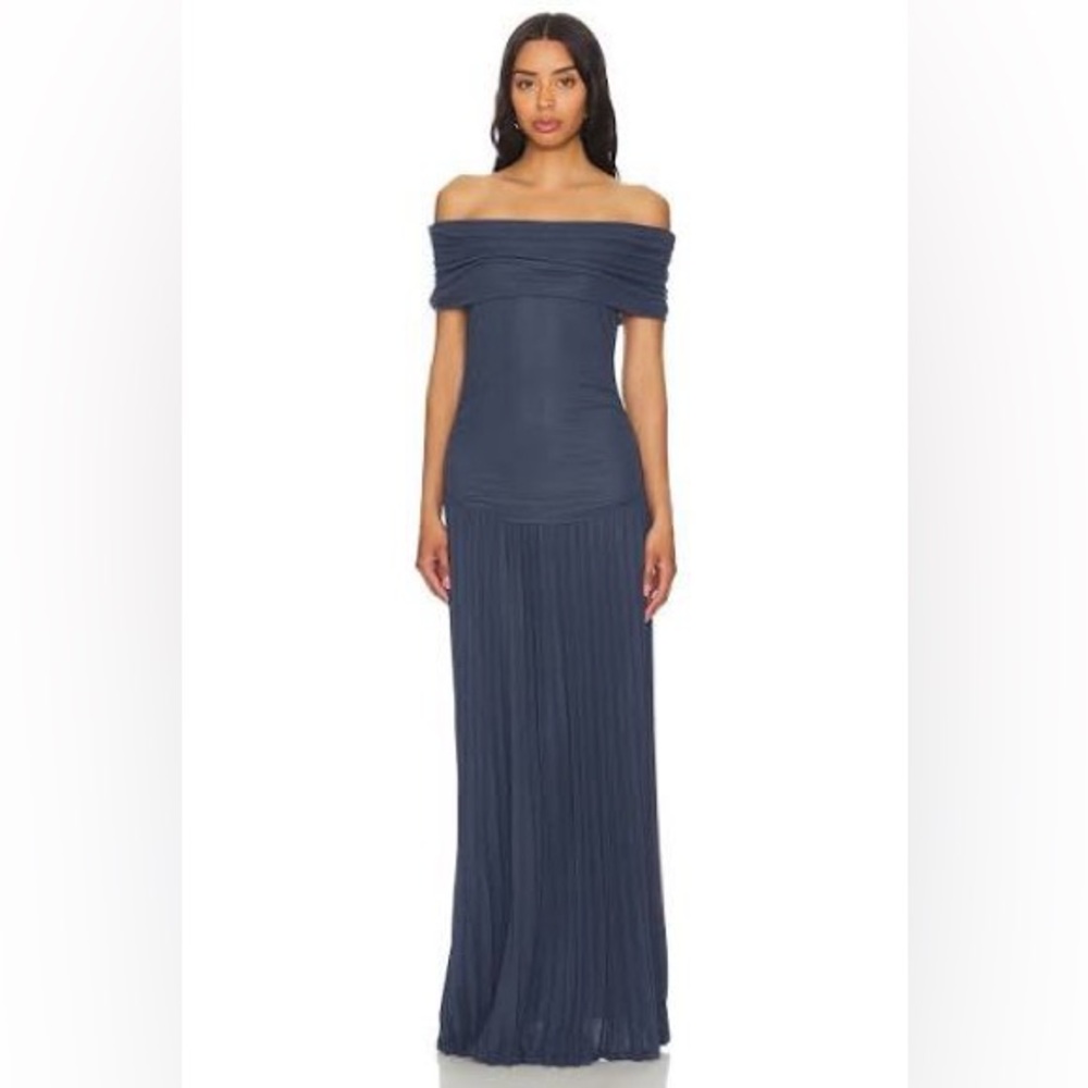 Lioness field of dreams maxi dress gown size small navy